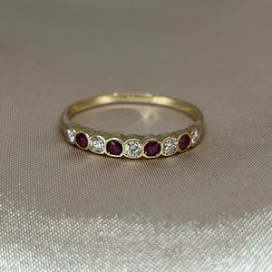 Diamond and ruby ring